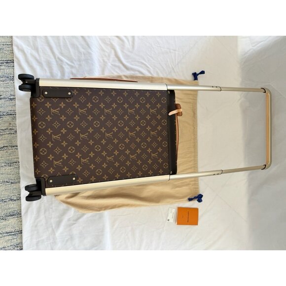 LOUIS VUITTON Luggage M20200 Horizon 55 Monogram Coquelicot Brown Store Receipt - Picture 13 of 16